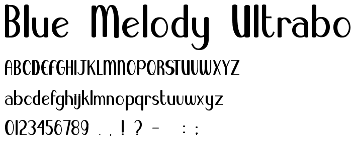 Blue Melody UltraBold font